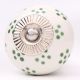 Moss Green Tiny Floral Drawer Knob