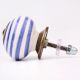 Navy Blue Striped Knob