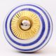 Navy Blue Striped Knob