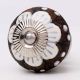 Antique White Floral Round Ceramic Cabinet Knobs