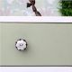 Antique White Floral Round Ceramic Cabinet Knobs