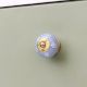 Grey Floral Knob