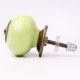 Lime Green Floral Knob