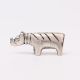 Silver Brass Hippo Incense Stick Holder