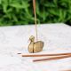Antique Golden Brass Duck Incense Stick Holder
