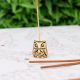 Antique Golden Brass Wise Owl Incense Stick Holder