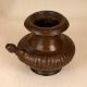 Central Indian Art Holy Brass Water Pot with Spout for Rituals