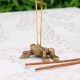 Brass Antique Golden Frog Agarbatti/ Incense Holder Stand
