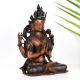 Handmade Tibetan Art Chenrezig Buddhist Deity Statue Made of Copper