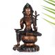 Vintage Buddhist Deity Avalokiteshvara Padmapani Copper Statue
