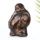 Vintage Finish Happy Laughing Buddha Brass Statue in Chinese Art
