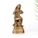 Vintage Brass Statue of Mother Feeding Lord Krishna for Decor