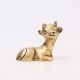 Golden Brass Mini Cow Incense Stick Holder