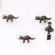 Antique Modern Iron Rhinoceros Wall Hooks-Pack of 3
