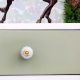 Grey White Ceramic Floral Drawer Knob-6 Pieces