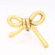 Gold Metal Bow Dresser Knobs-6 Pieces