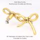 Gold Metal Bow Dresser Knobs-6 Pieces