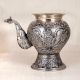 Nickel Plated Silver Finish Copper Water Pot with Spout for Rituals