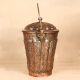 Engraved Beautiful Copper Bucket with Lid for Vintage Collection