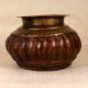 Handmade Brown Finish Brass Copper Pot for Flower Decoration