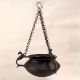 Engraved Vintage Brass Hanging Pot with Chain for Flower Decor