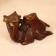 Handcrafted Engraved Brass Camel Statue in Vintage Finish
