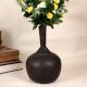 Dark Finish Plain Finest Brass Flower Pot in Himalayan Art