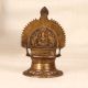 Vintage High-Quality Brass Gajalakshmi Oil Lamp for Prayer Room