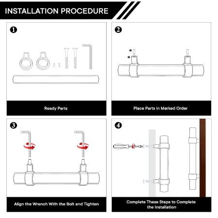 Etched Wooden Door Handles Adjustable Drawer  Pulls(5 Inch)