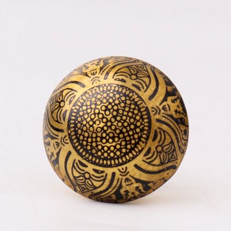 Modern Brass Floral Drawer Knobs-6 Pieces