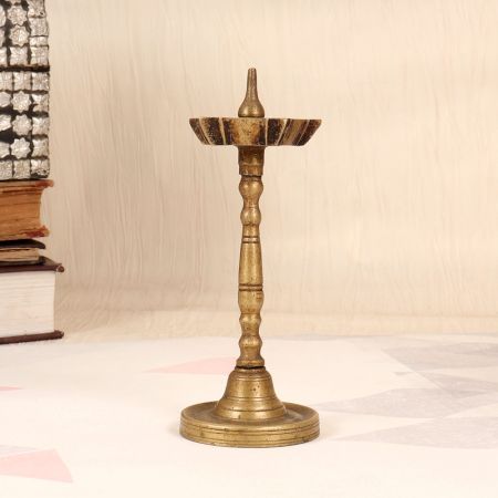 High-Quality Brass Oil Lamp from South India for Prayer Room