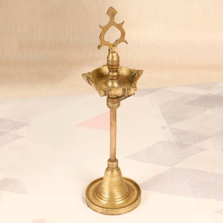Vintage Finish Brass Oil Lamp for Prayer Room and Decoration