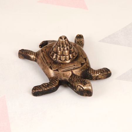 Handmade Holy Finest Brass Lakshmi Turtle Yantra for Prayer Room