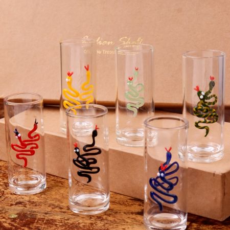 Transparent Shot Glasses for Decoration in Set of 6