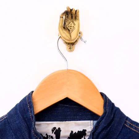 Mudra Brass Index Finger Wall Hook