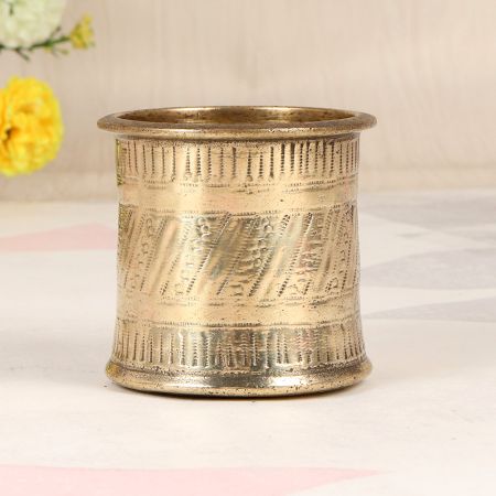 Vintage High-Quality Brass Panchpatra Pot for Hindu Rituals