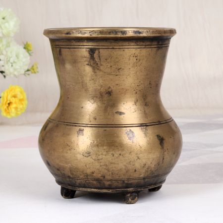 South Indian Finest Brass Panchpatra Water Pot for Decoration