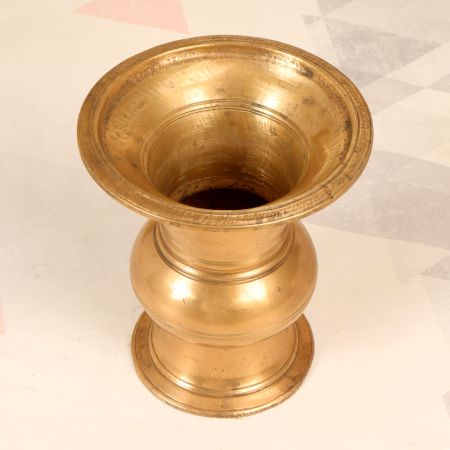 Vintage South Indian Art Brass Holy Pot for Flower Decoration
