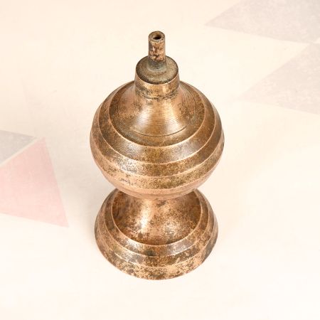 Traditional Handcrafted Brass Oil Lamp from Central India