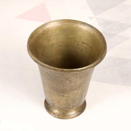 Vintage Handcrafted Brass Holy Panchpatra Cup for Decoration