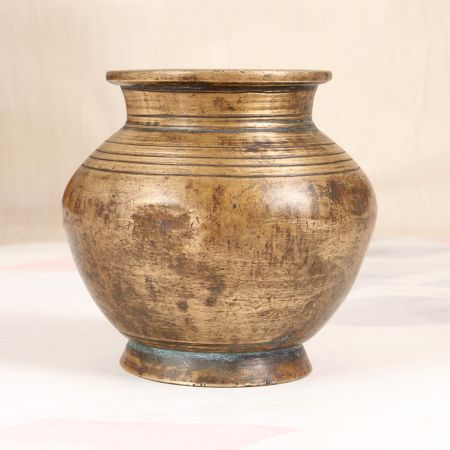 Handcrafted Traditional Brass Holy Water Pot for Rituals