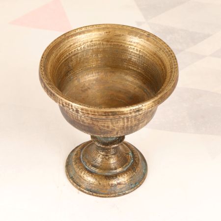 Vintage Handmade Indian Brass Holy Water Cup for Rituals