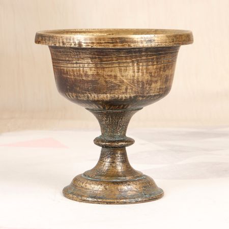 Vintage Handmade Indian Brass Holy Water Cup for Rituals