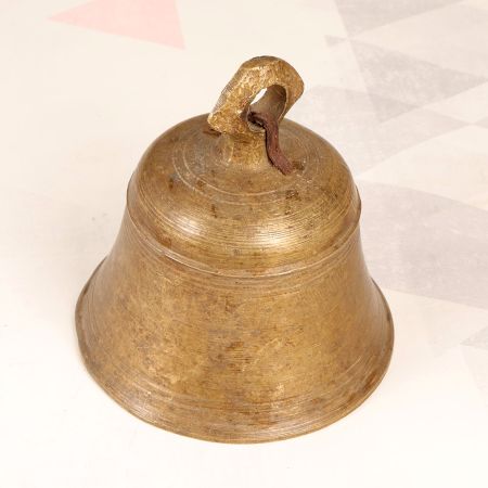 Vintage Handcrafted Finest Brass Temple Bell with Loop