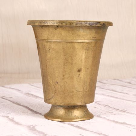 Beautiful Sturdy Brass Holy Panchpatra Cup for Vintage Collection