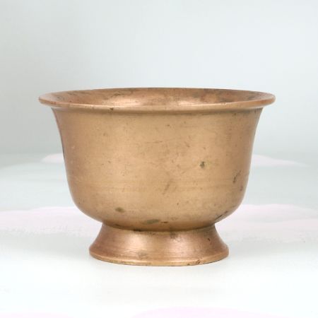 Plain Brown Finish Handmade Kumkum Bowl Made of Finest Brass