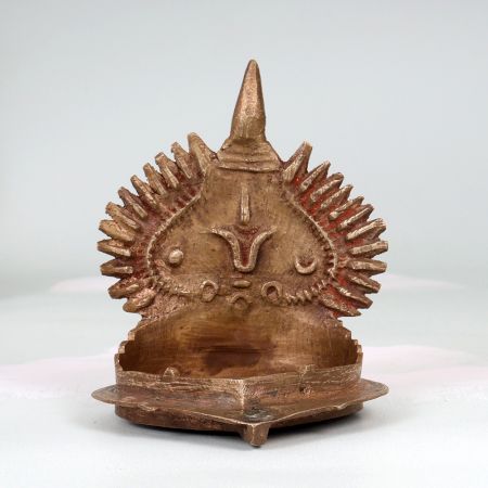 Handmade High-Quality Brass Gaja Lakshmi Oil Lamp for Rituals