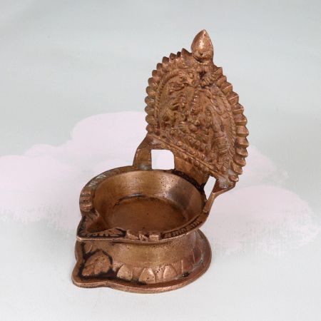 High-Quality Brass Gaja Lakshmi Oil Lamp for Home Decoration