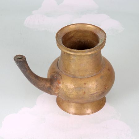 Antique Brown Finish Holy Water Pot Made of Finest Brass
