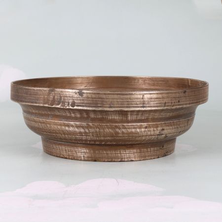 Holy Handmade Brass Bowl for God Bathtub in Brown Finish